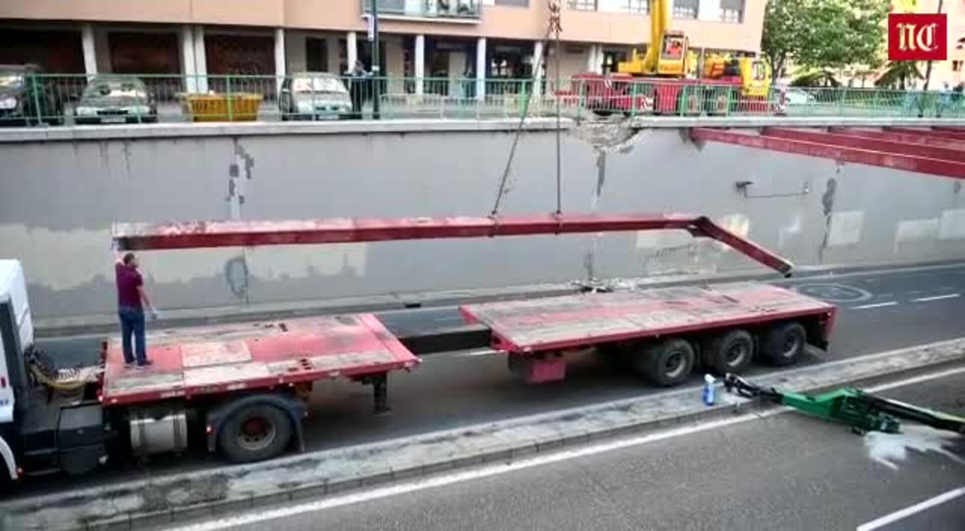 Cerrado al tráfico el túnel de la Circular de Valladolid por riesgo de caída de las vigas