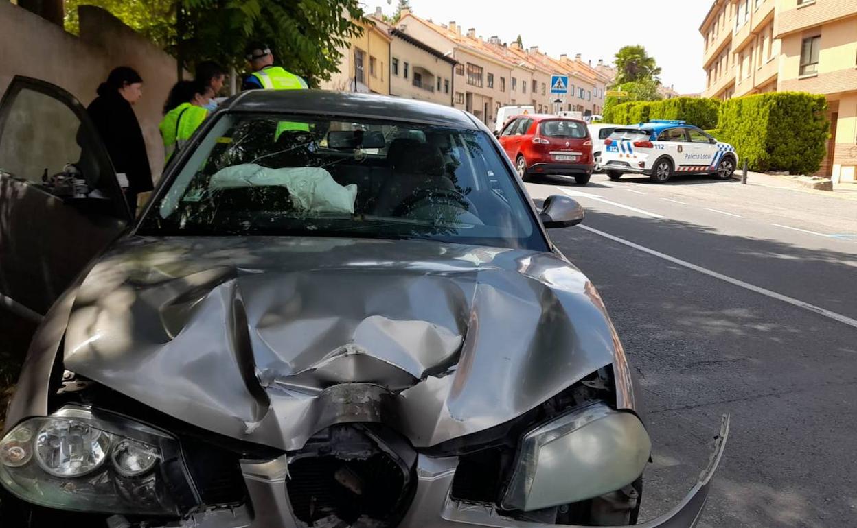 Estado en que quedó el coche. 