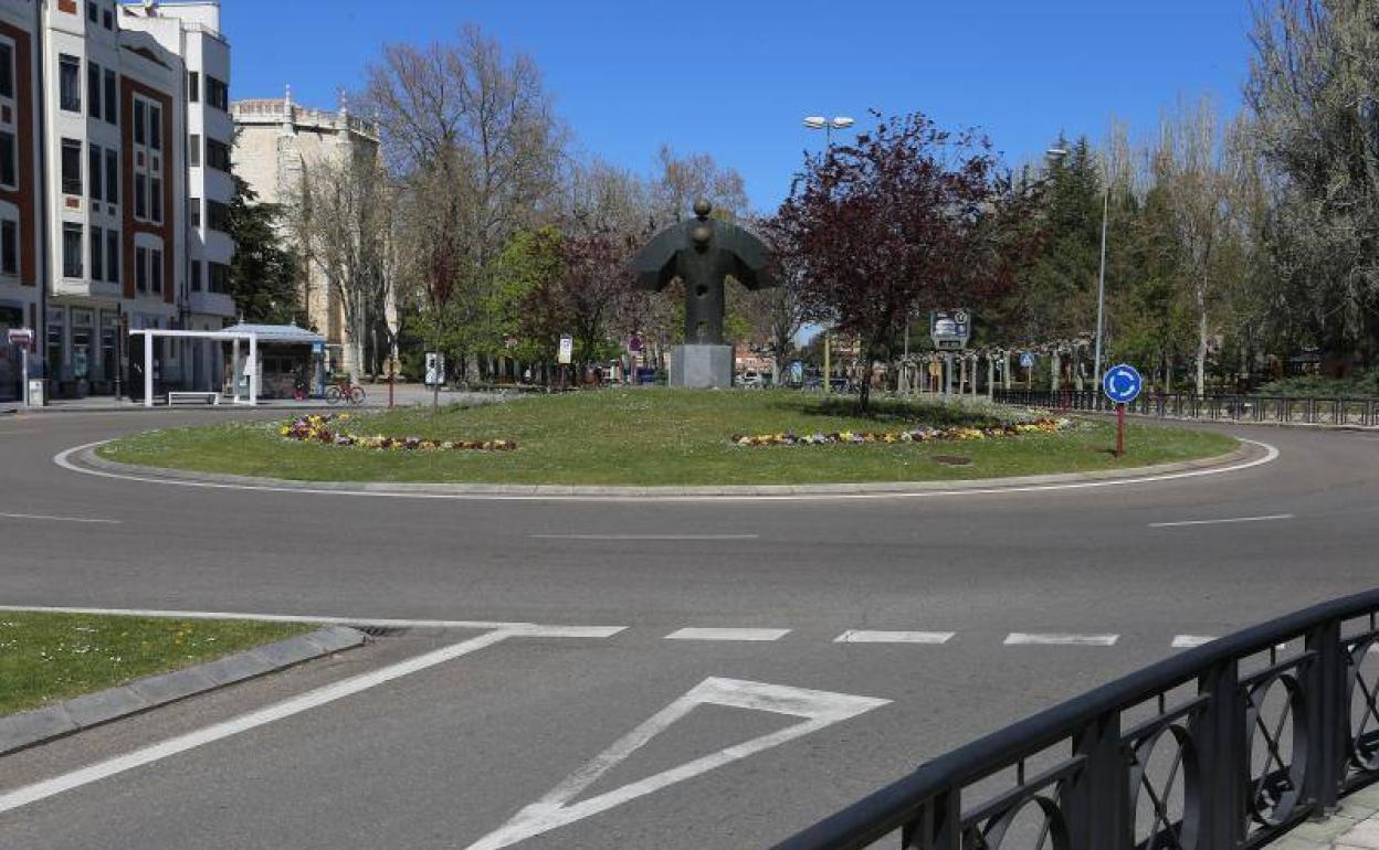 Glorieta de la plaza de León.