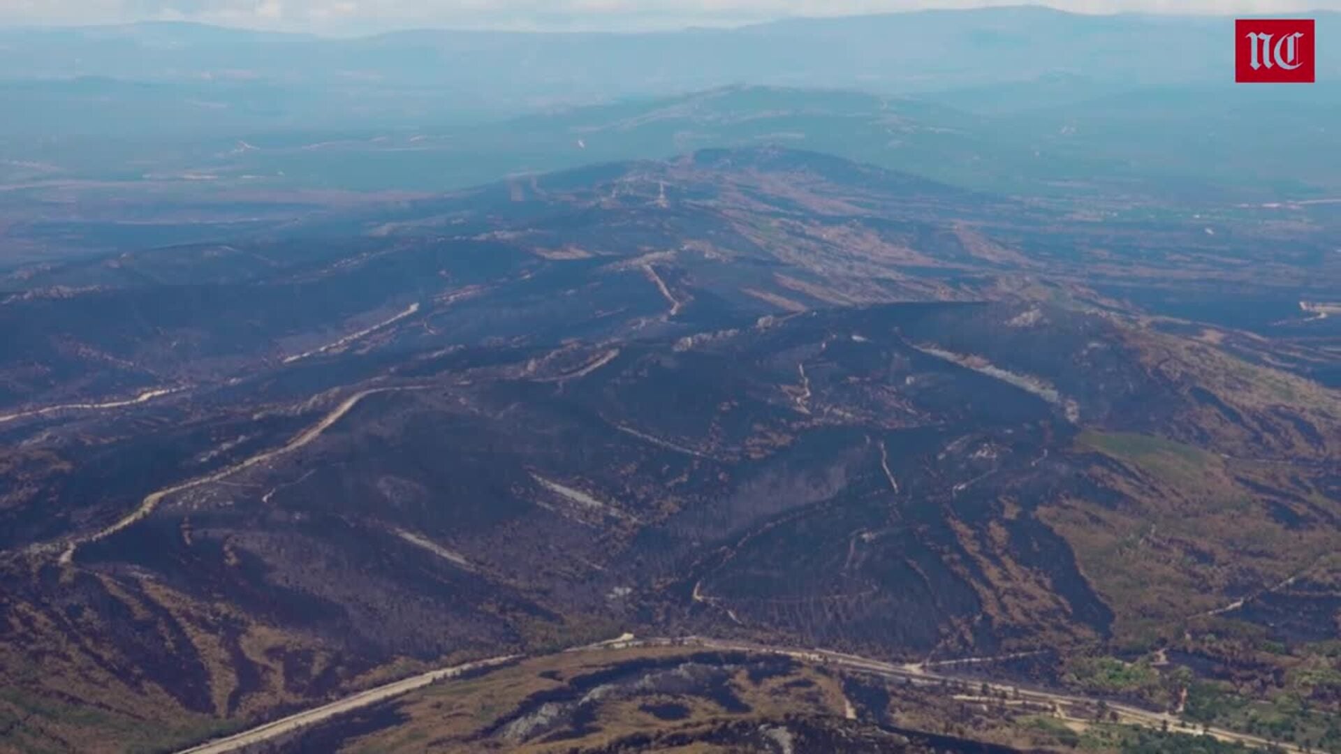 Así se ven las hectáreas quemadas de la Sierra de la Culebra a vista de milano real