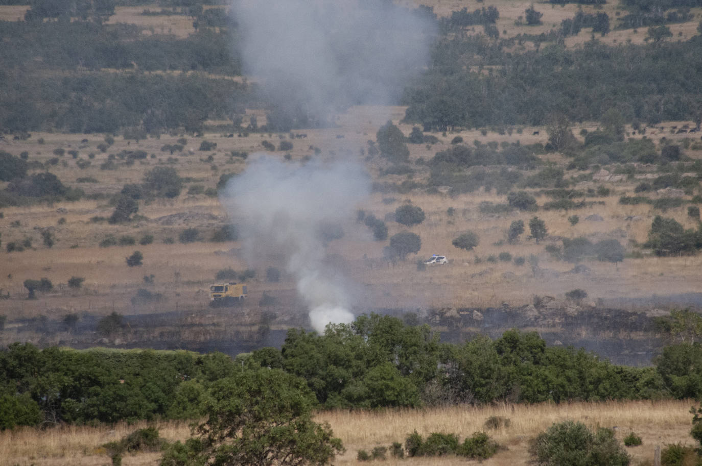 Incendio en la provincia de Segovia registrado el verano de 2021.