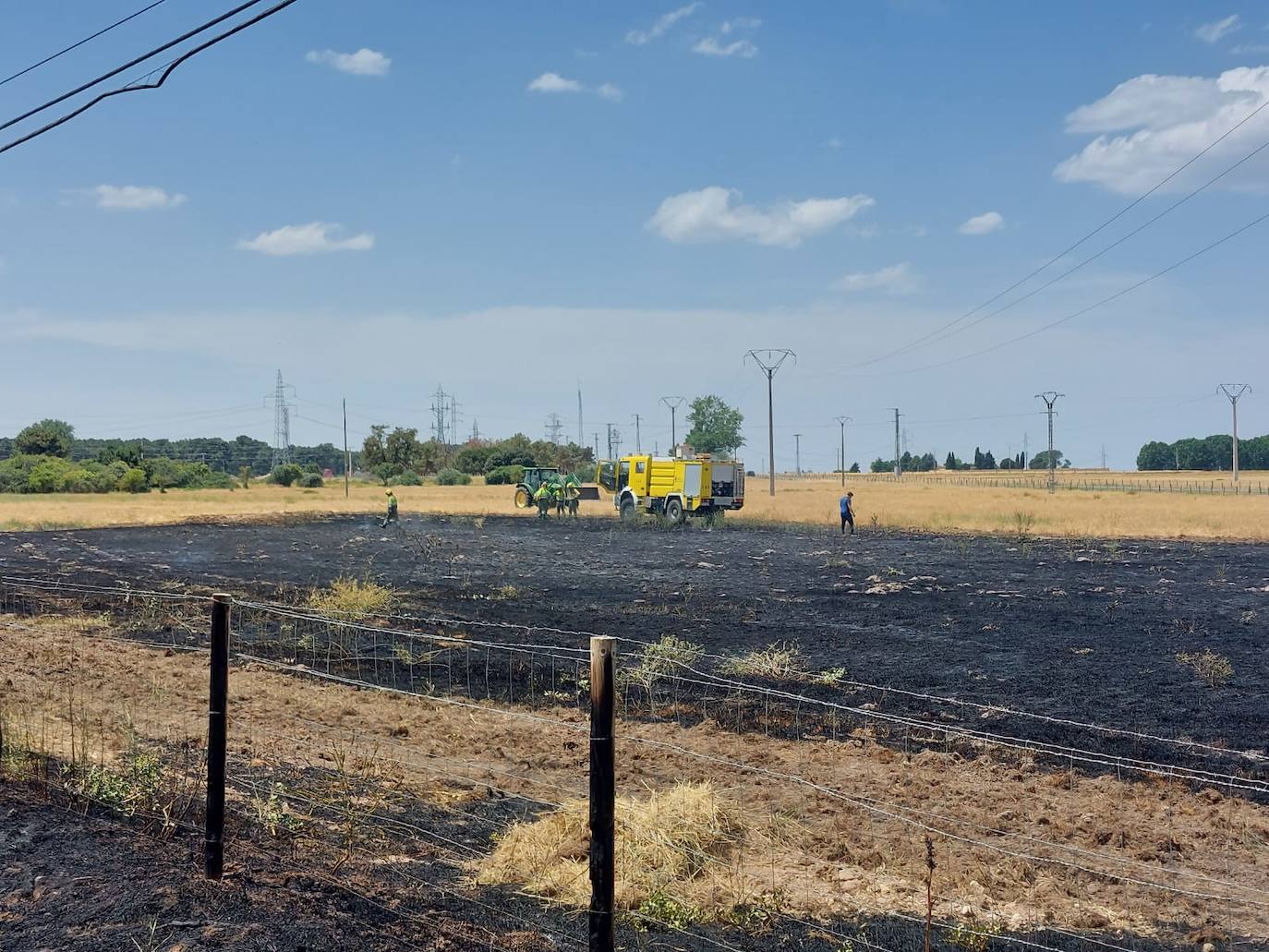 Parcela afectada por el incendio en Sebúlcor.