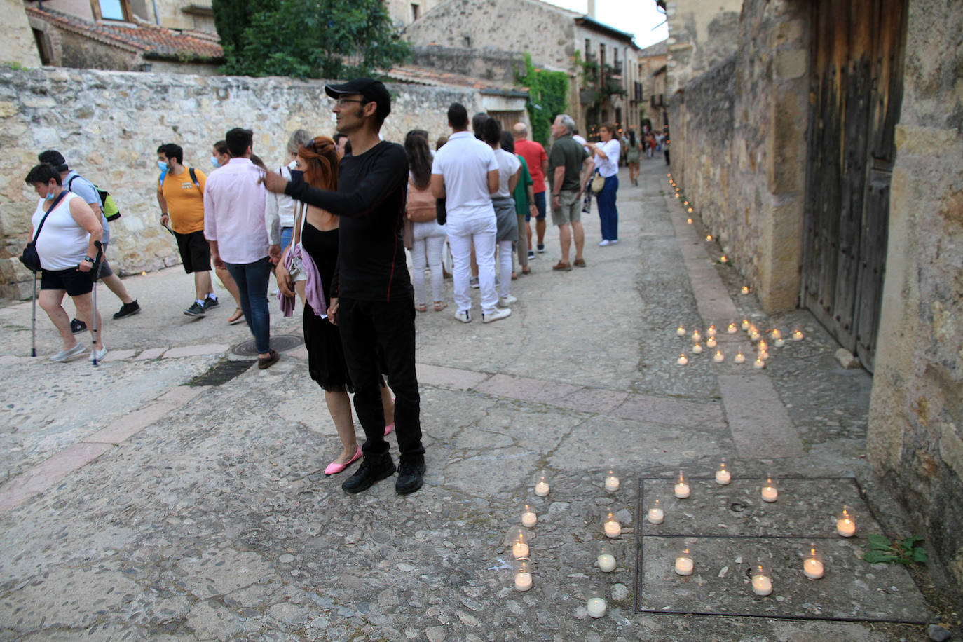 Pedraza, durante la primera noche del concierto de las velas de 2022.