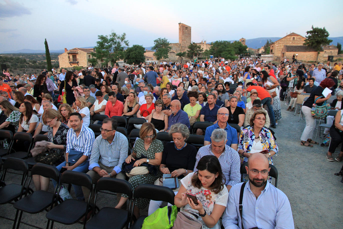 Pedraza, durante la primera noche del concierto de las velas de 2022.