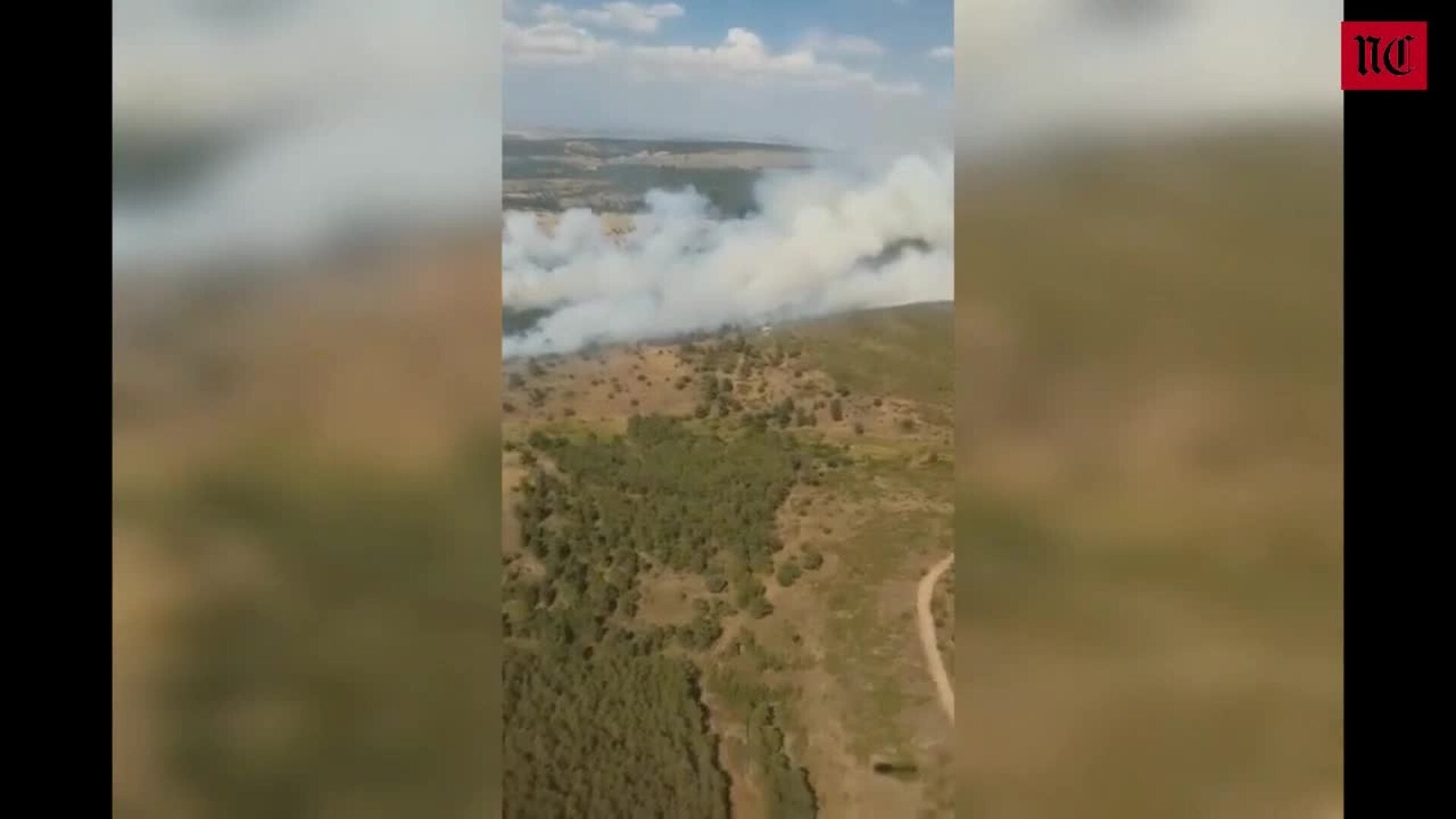El incendio declarado en Honrubia de la Cuesta, en Segovia