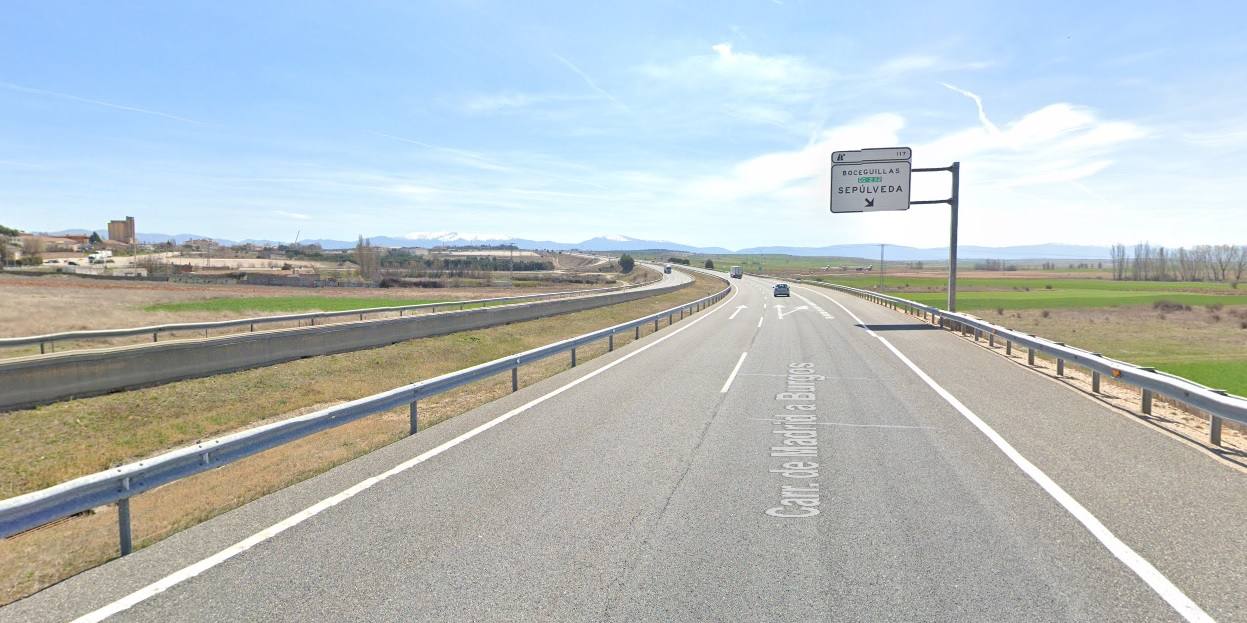 Tramo de la A1 a la altura de Boceguillas.