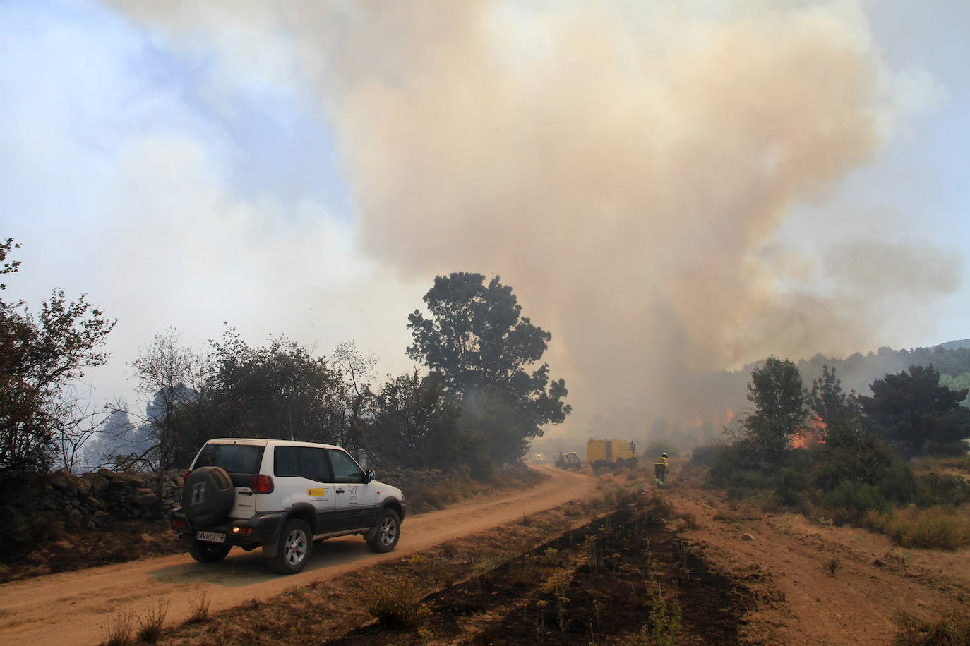 Incendio en Navafría.