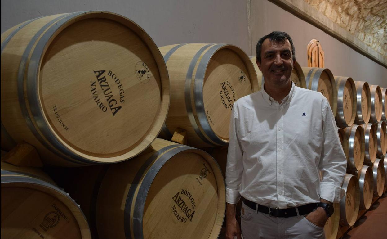 Javier Guillén, en las bodegas Arzuaga donde ejerció de padrino del I Campus MAX de ciclismo. 