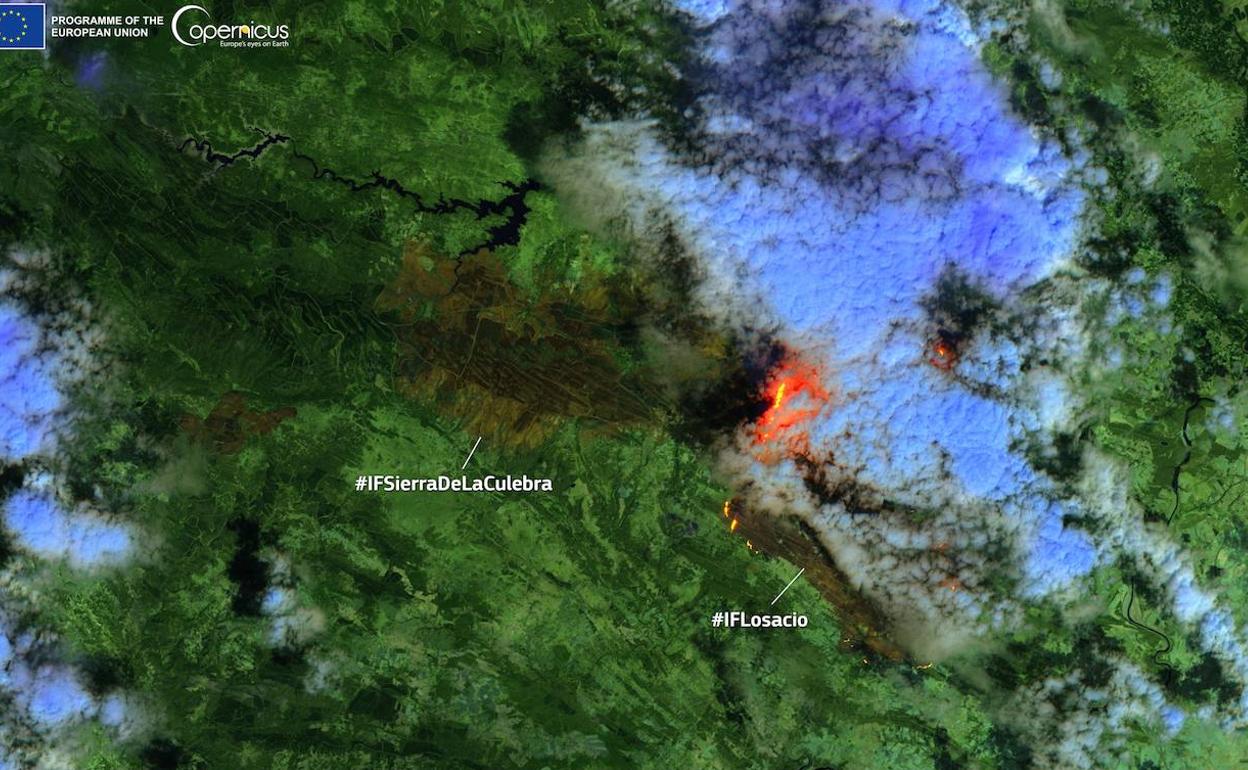 La imagen aérea captada por Copernicus. 