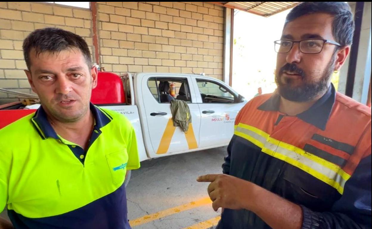 Fran y Mariano Gómez, bomberos voluntarios de Cebreros.