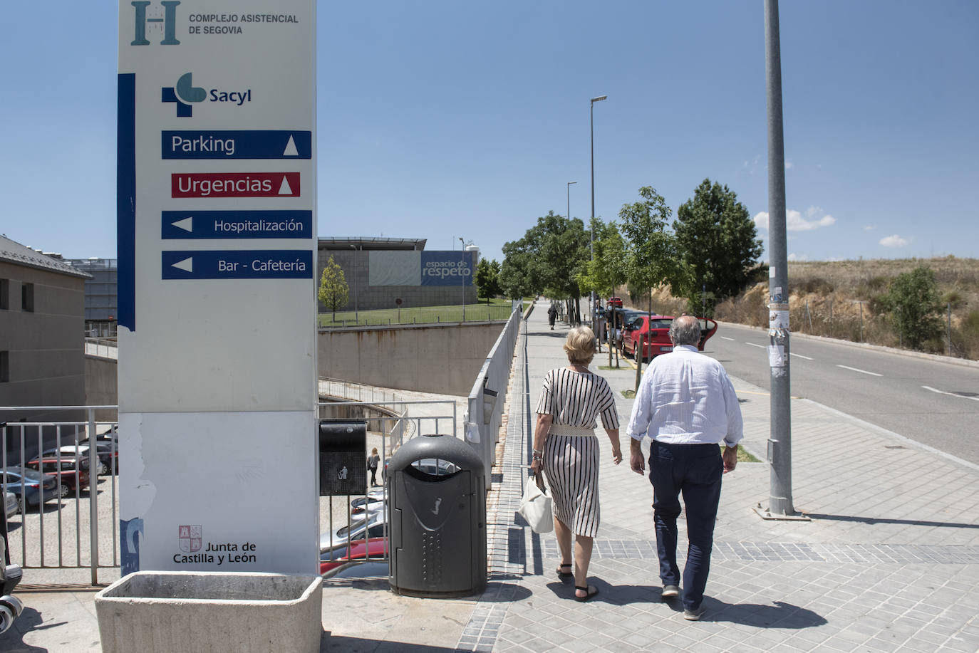 Entorno del Hospital General de Segovia, este verano. 