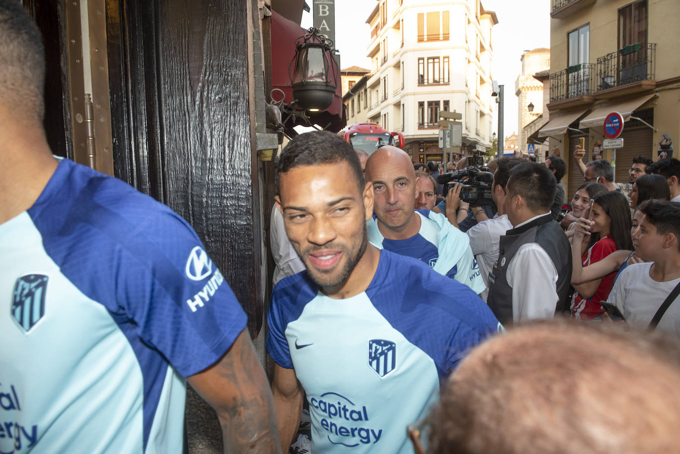 Llegada del Atlético de Madrid a Segovia.