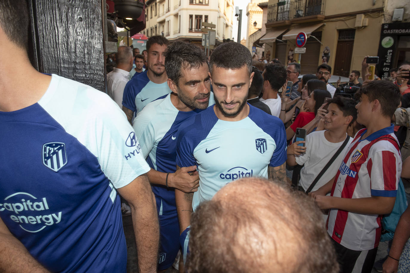 Llegada del Atlético de Madrid a Segovia.