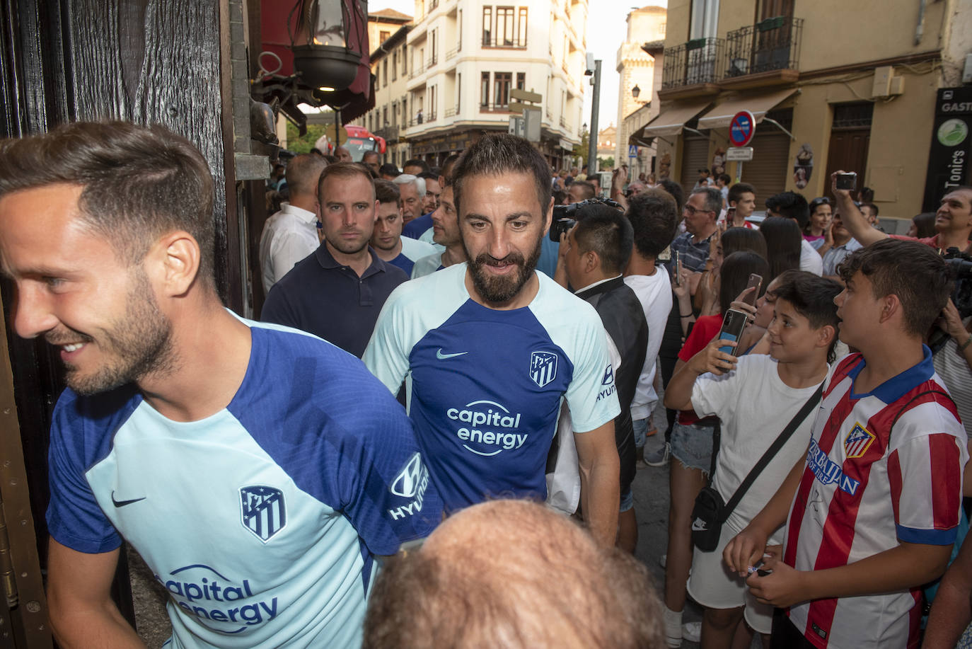 Llegada del Atlético de Madrid a Segovia.