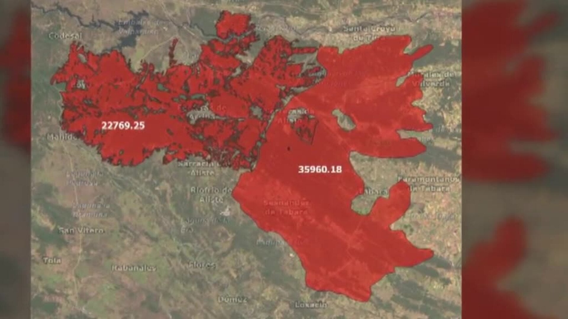 El incendio de Losacio en Zamora arrasa más de 35.000 hectáreas