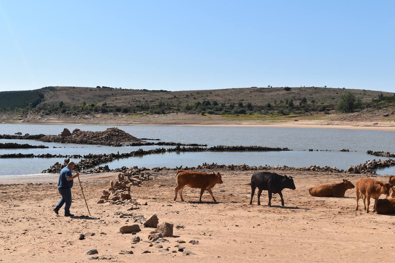 Fotos: Los pueblos inundados por el pantano de Aguilar afloran de nuevo