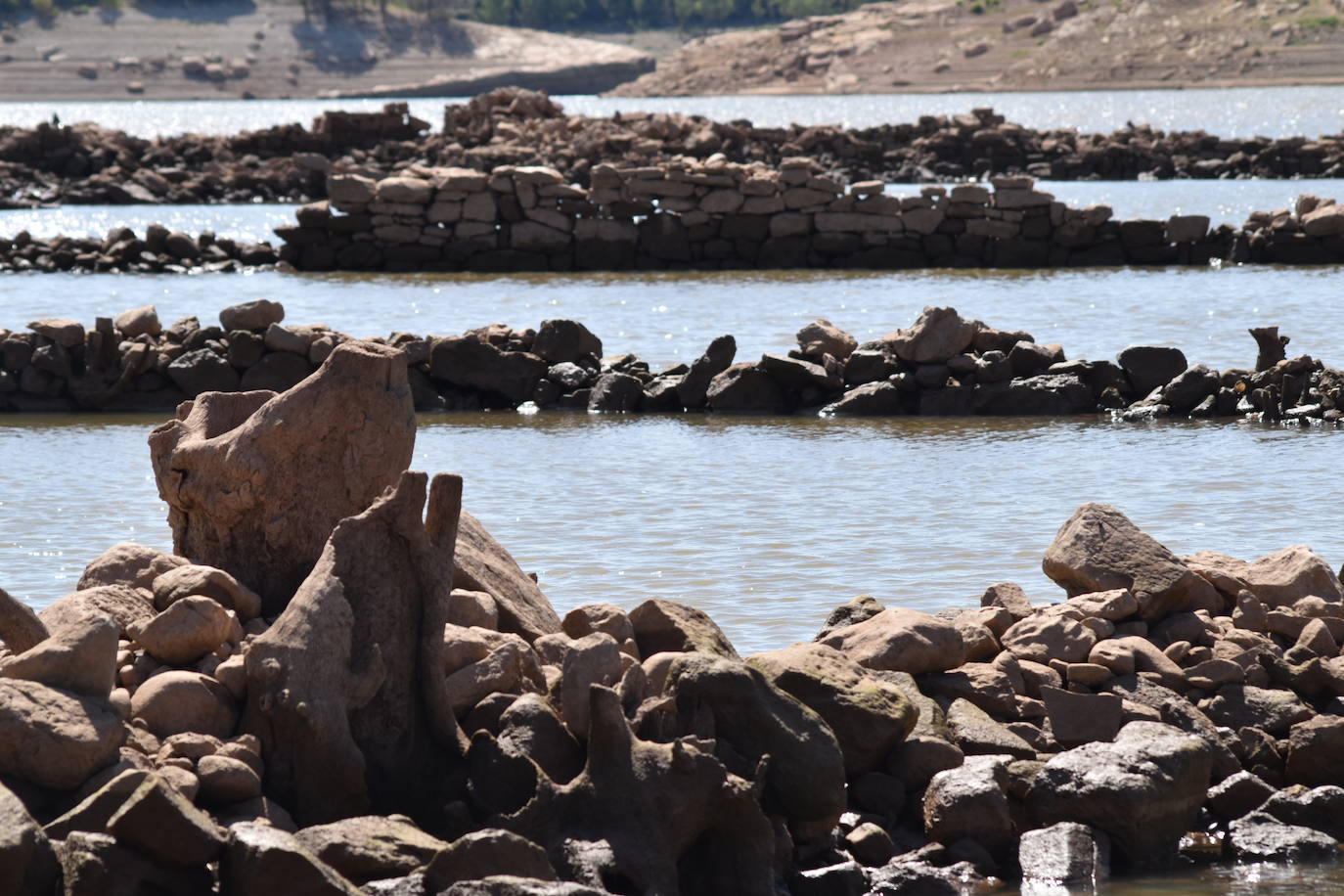 Fotos: Los pueblos inundados por el pantano de Aguilar afloran de nuevo