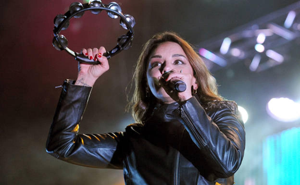 Chenoa durante un concierto en Valladolid. 
