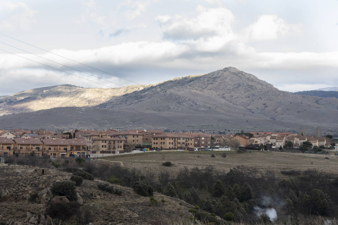 Vista de edificaciones en Palazuelos de Eresma, uno de los cuatro municipios que integran la Mancomunidad de La Atalaya.