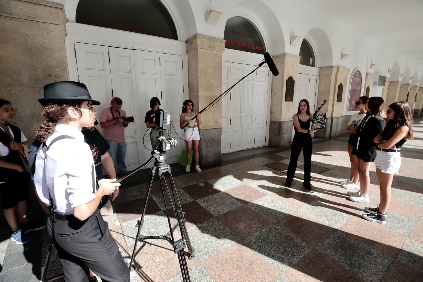 Fotos: Jóvenes del Campus Seminci rueda en Valladolid el corto &#039;La mafia del cine&#039;