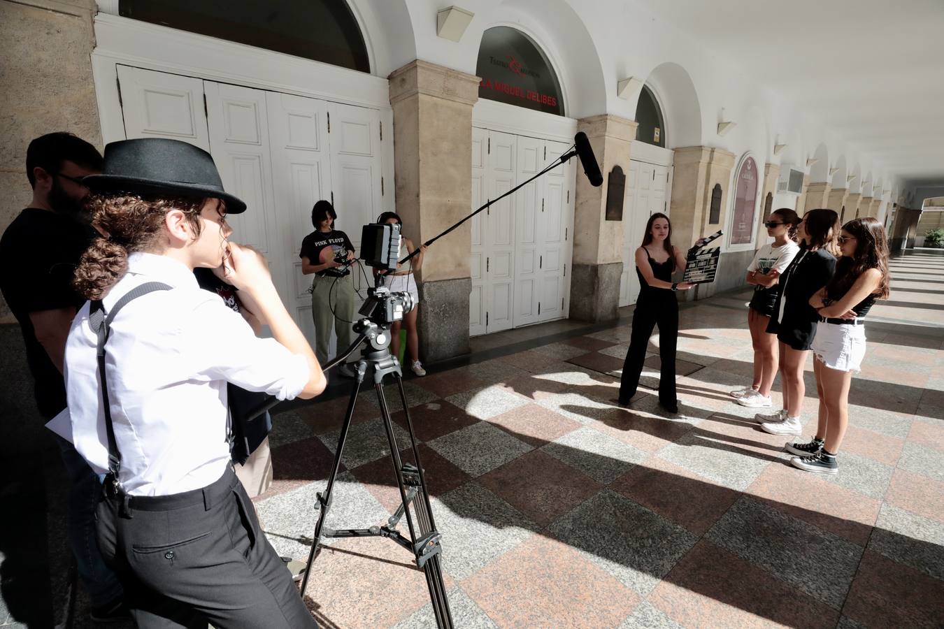 Fotos: Jóvenes del Campus Seminci rueda en Valladolid el corto &#039;La mafia del cine&#039;
