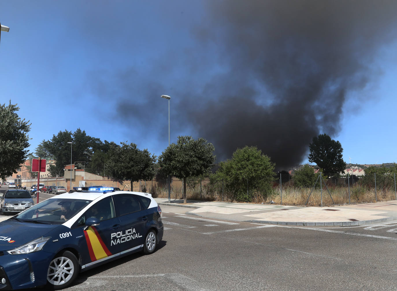 El fuego comenzó sobre las 16 horas de este jueves