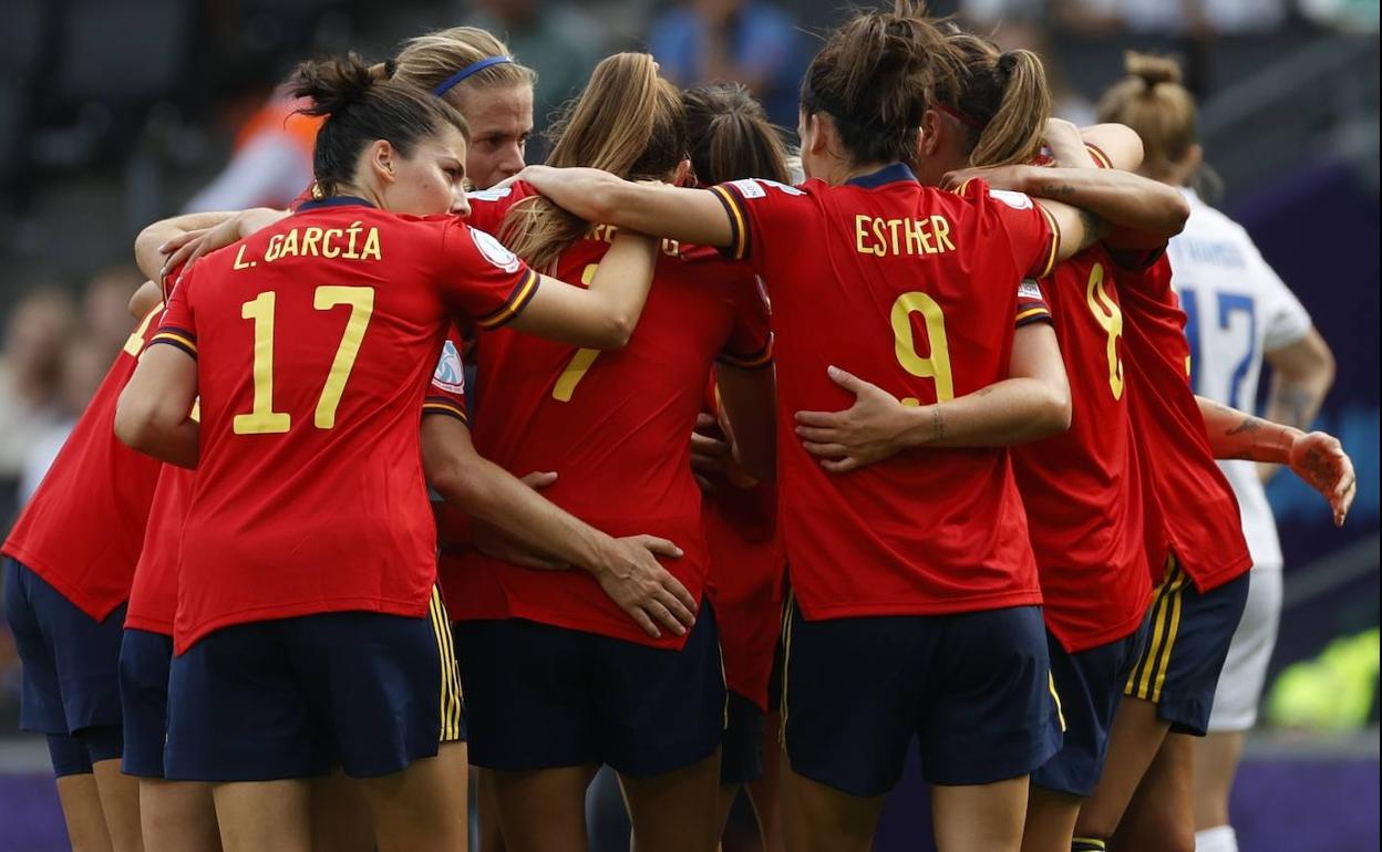 Las jugadoras de la selección española. 