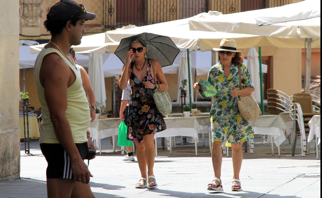 Calle Real de Segovia, este mes de julio. 