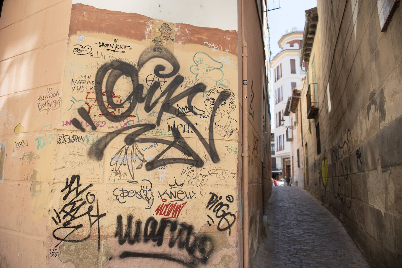 Pintadas en el centro de Segovia.