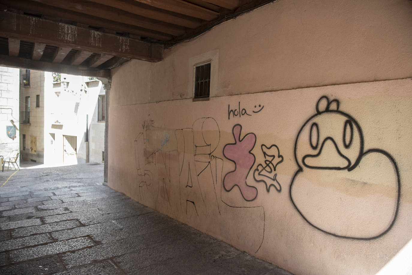 Pintadas en el centro de Segovia.