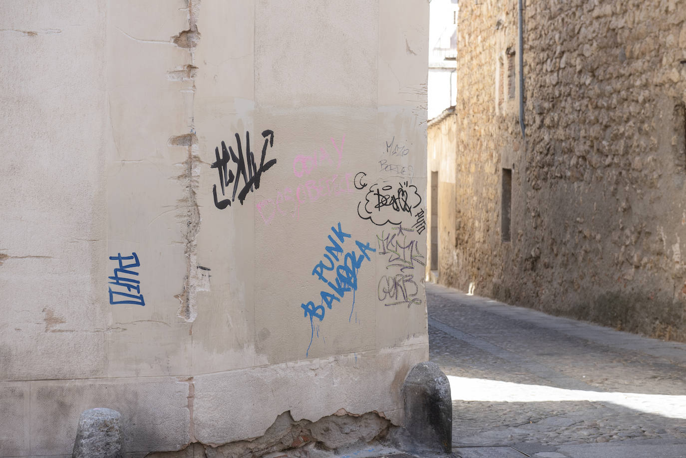 Pintadas en el centro de Segovia.