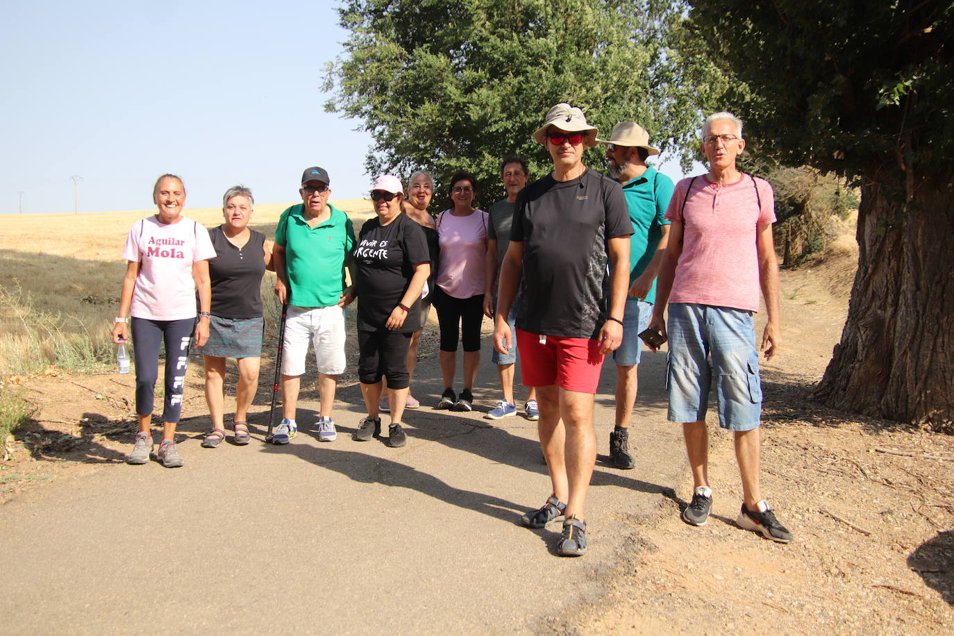 Marcha contra el cáncer celebrada este domingo en Tierra de Campos.