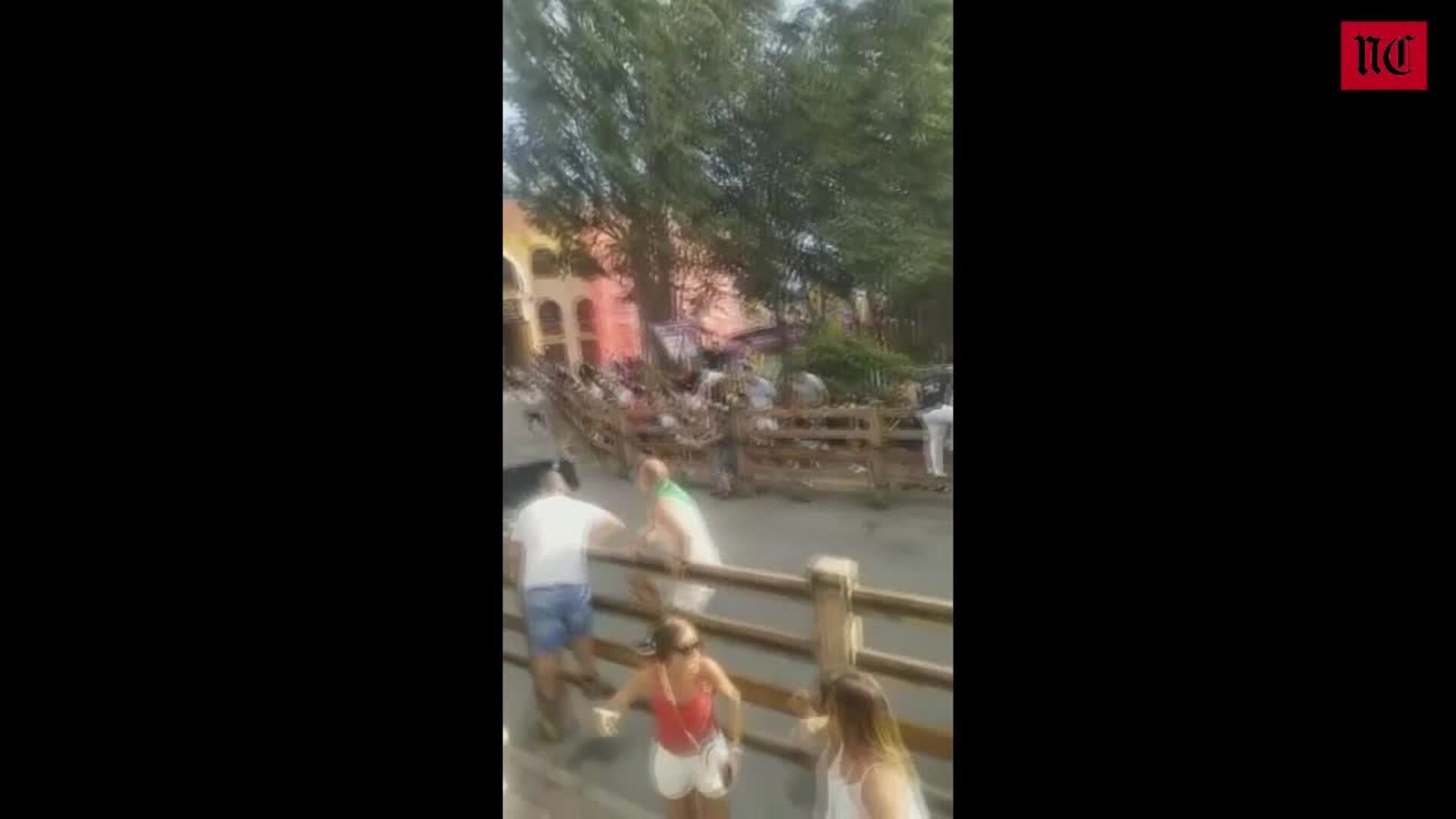 Espectacular cogida a un joven en el encierro del domingo en Íscar