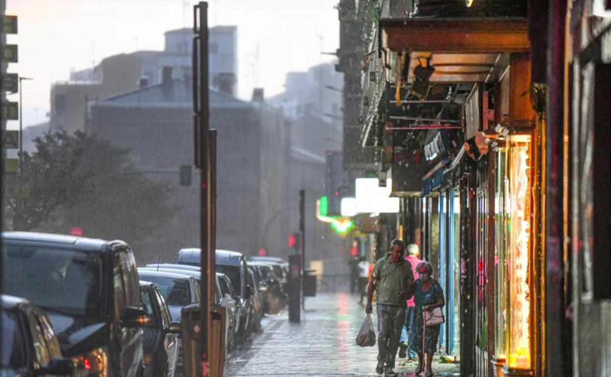 Tormenta de verano en Valladolid. 