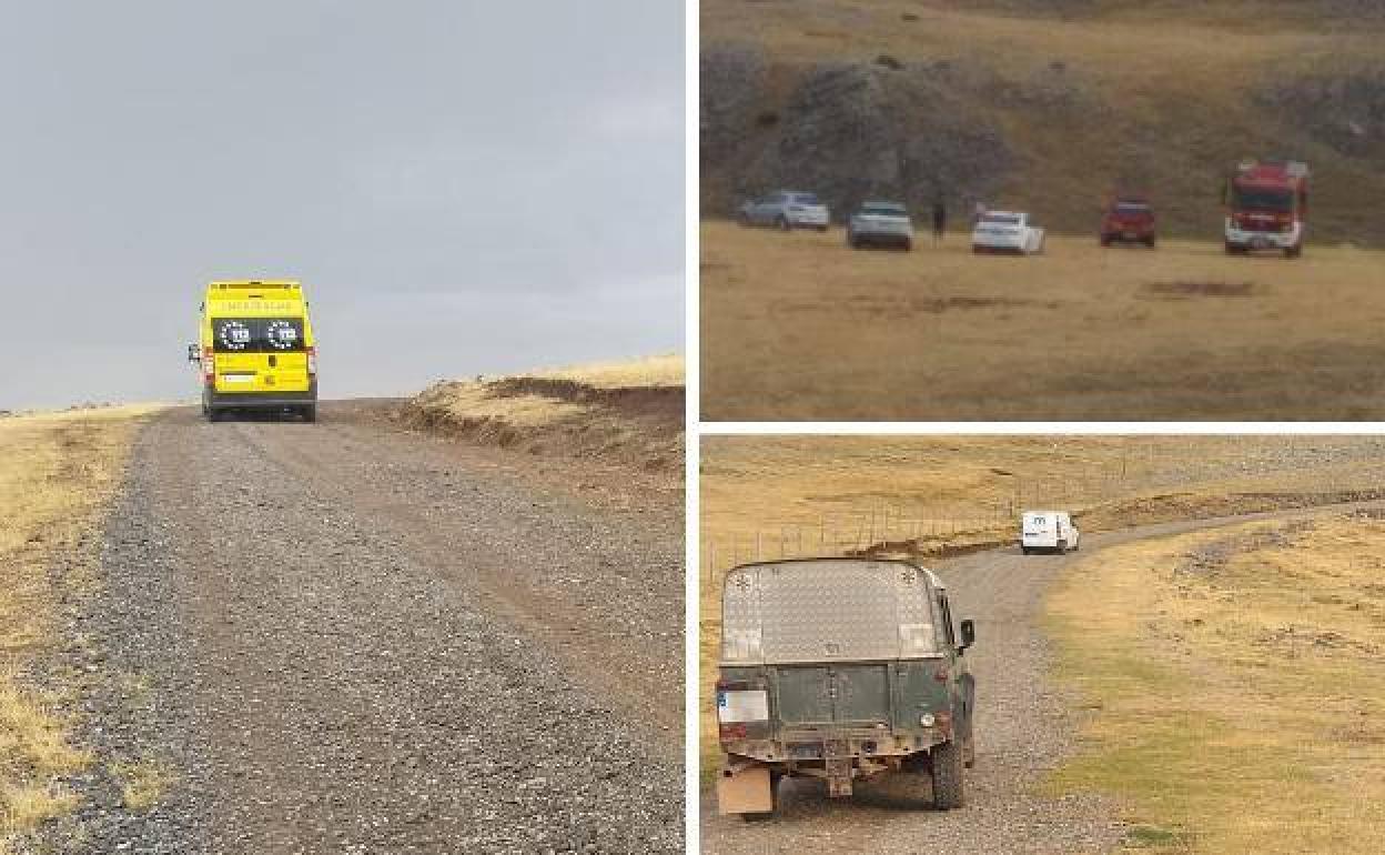 Efectivos sanitarios, bomberos y Guardia Civil acudieron al lugar del suceso. 