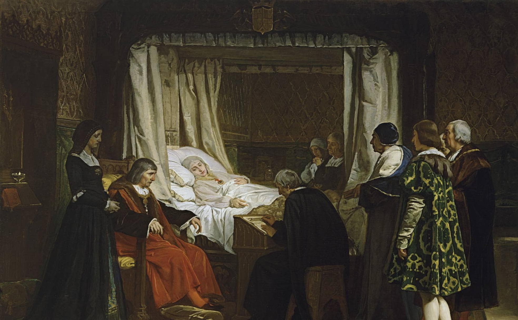 ¡Doña Isabel la Católica dictando su testamento', cuadro de Emilio Rosales (1864), en el Museo del Prado. 