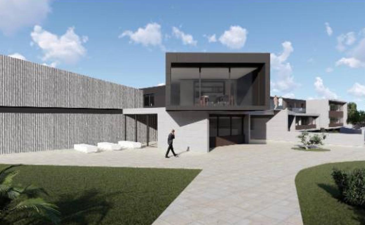 Fachada del futuro hospital de neurorrehabilitación en Los Santos Pilarica.