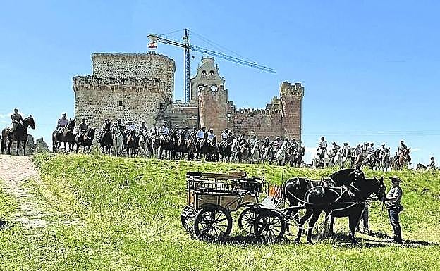 Evento festivo en Turégano en una edición prepandemia de los festejos.