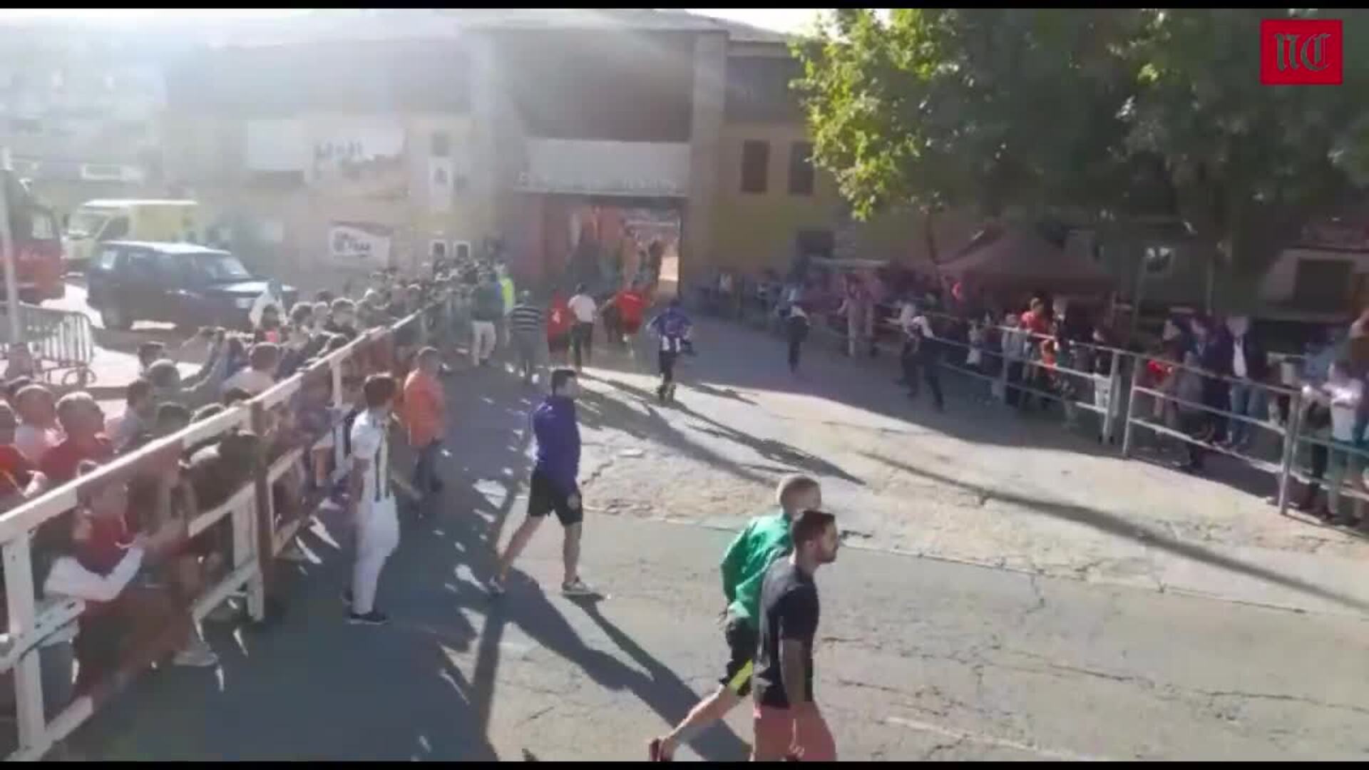 El quinto encierro de Cuellar, tranquilo y vistoso