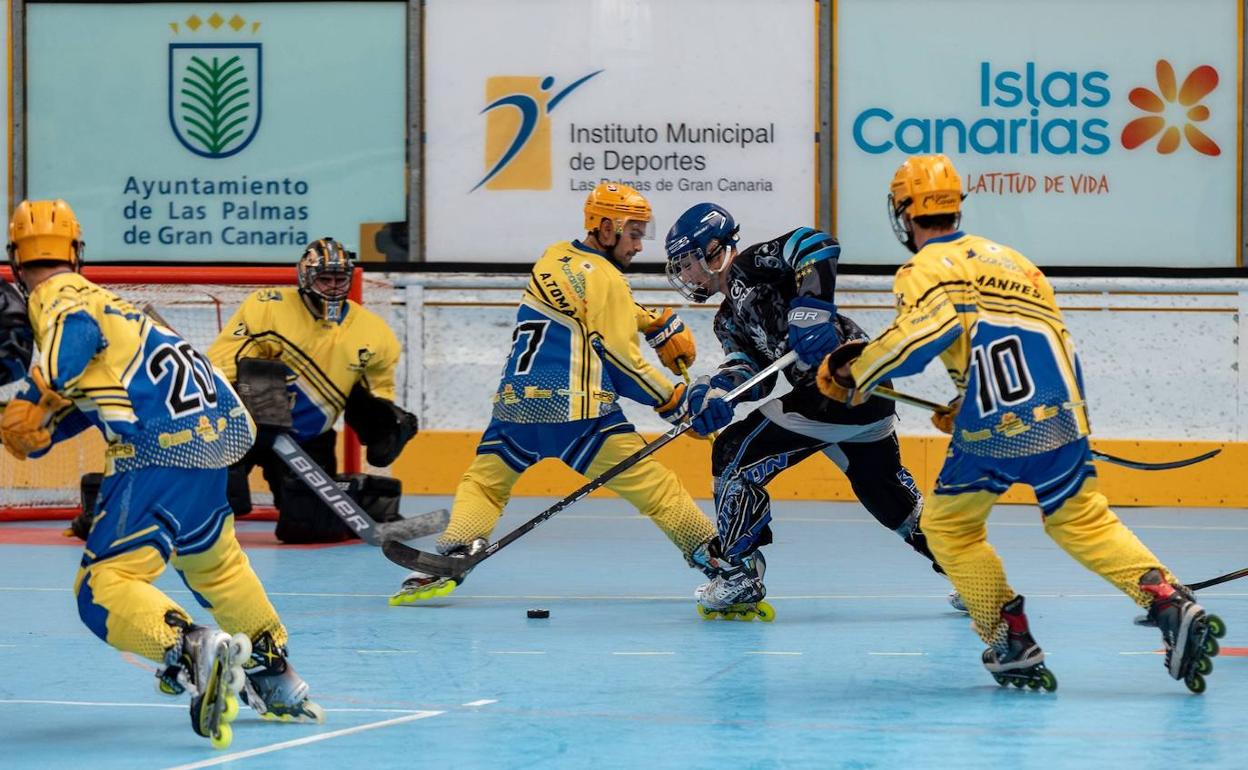 Imagen del partido final entre vallisoletanos y canarios 