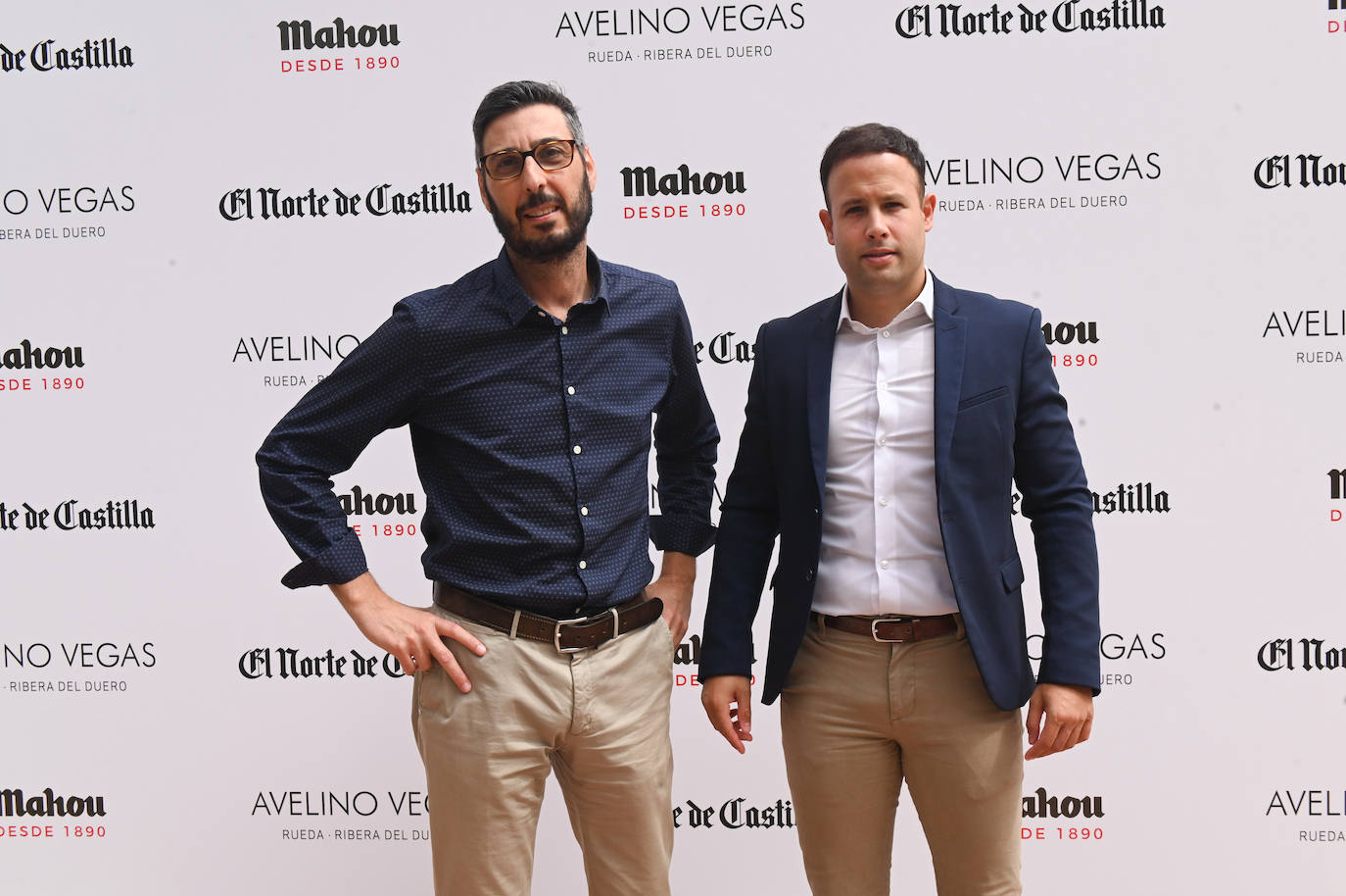 El alcalde de Pozaldez, David Pereira; y el concejal del municipio Daniel Carrión.