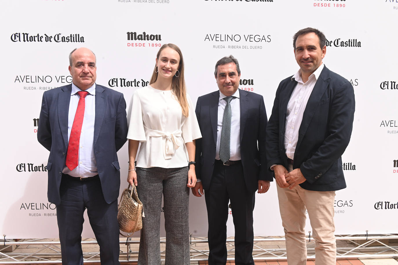 Pedro Medina, viceconsejero de Agricultura; Ángela Wolfe, jefa de prensa de la Consejería de Agricultura; Rafael Sáez, director general del Itacyl; y Jorge Izquierdo, director general de Desarrollo Rural.