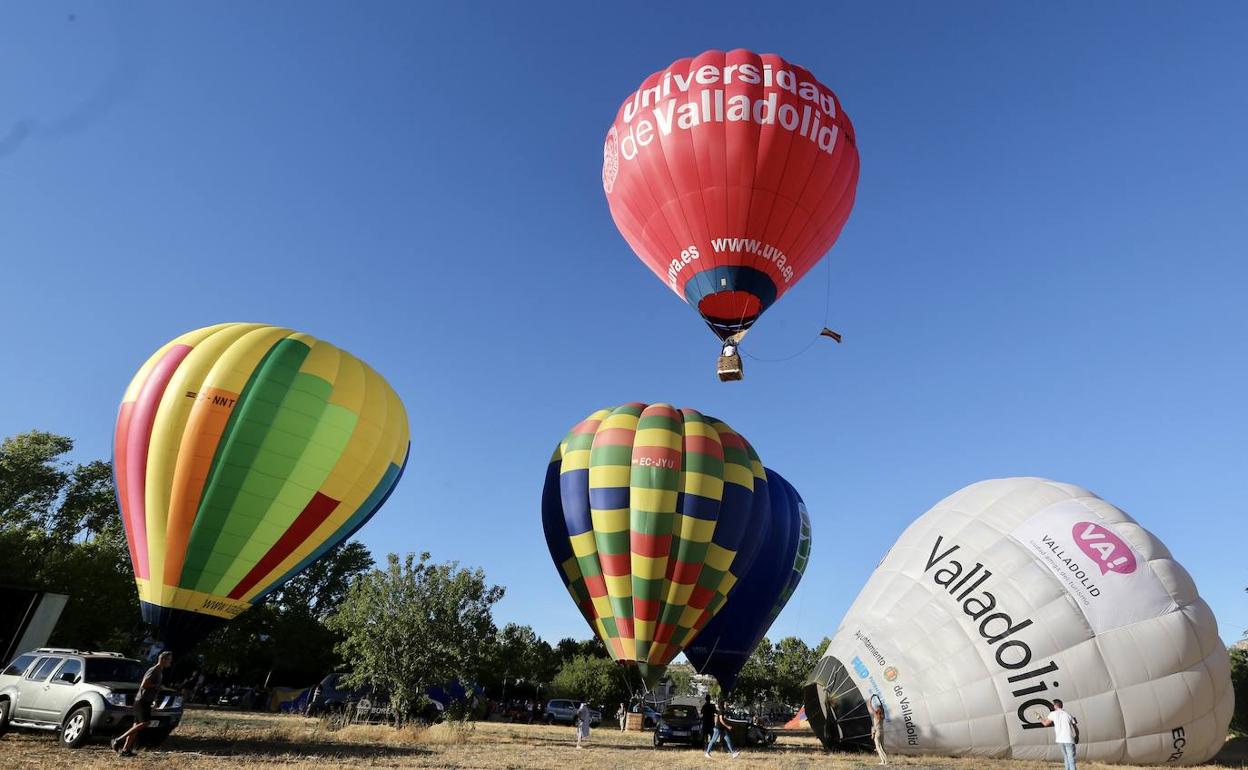 Una imagen de la competición aerostática. 