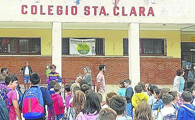 El colegio, el pasado viernes, con la vuelta a las aulas. 