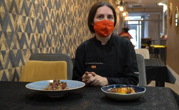 La chef Cristina Navarrio y sus recetas de pulpo a feira y a la brasa