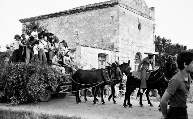 Tradición del Carro de Leña, años 70. 