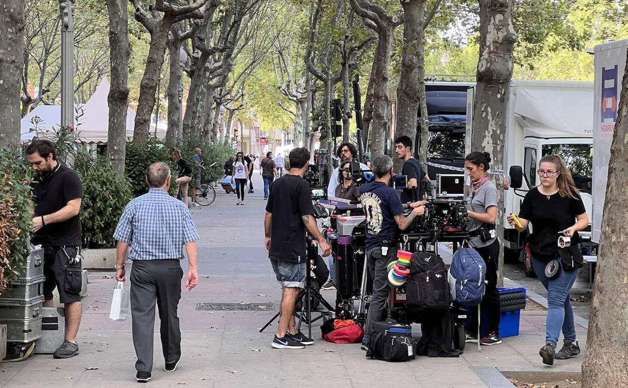 Preparativos para el rodaje de 'Memento Mori' durante la pasada semana. 