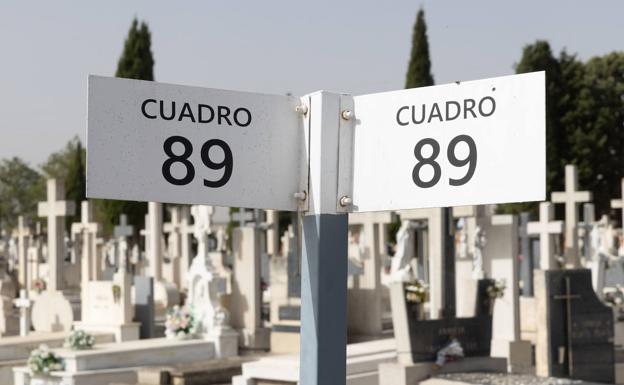 Parcela 89 de del cementerio de El Carmen, donde se llevan a cabo las inhumaciones de personas sin recursos. 