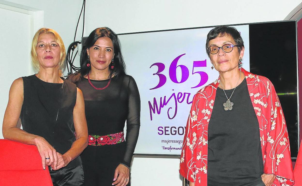 Beatrice Bergamín, Amaranta Osorio y Marifé Santiago, ayer. 
