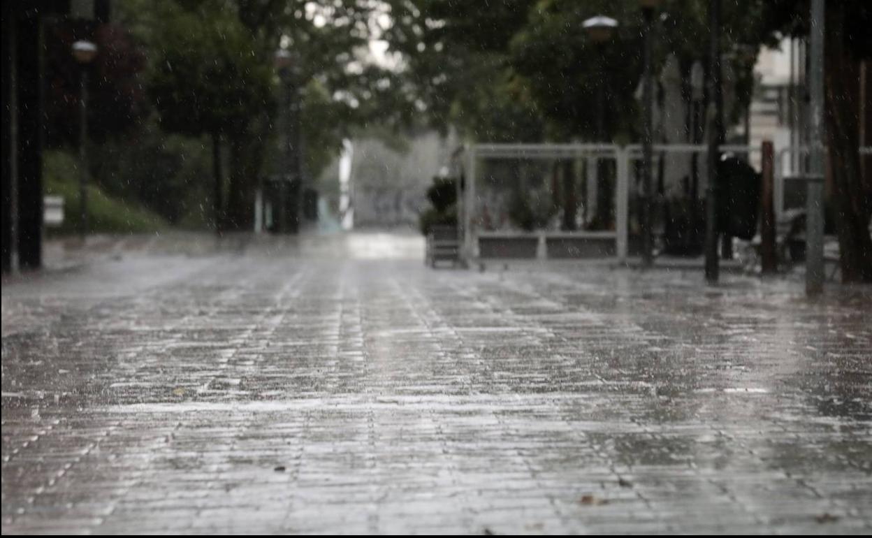 Una lluvia de verano, en Valladolid